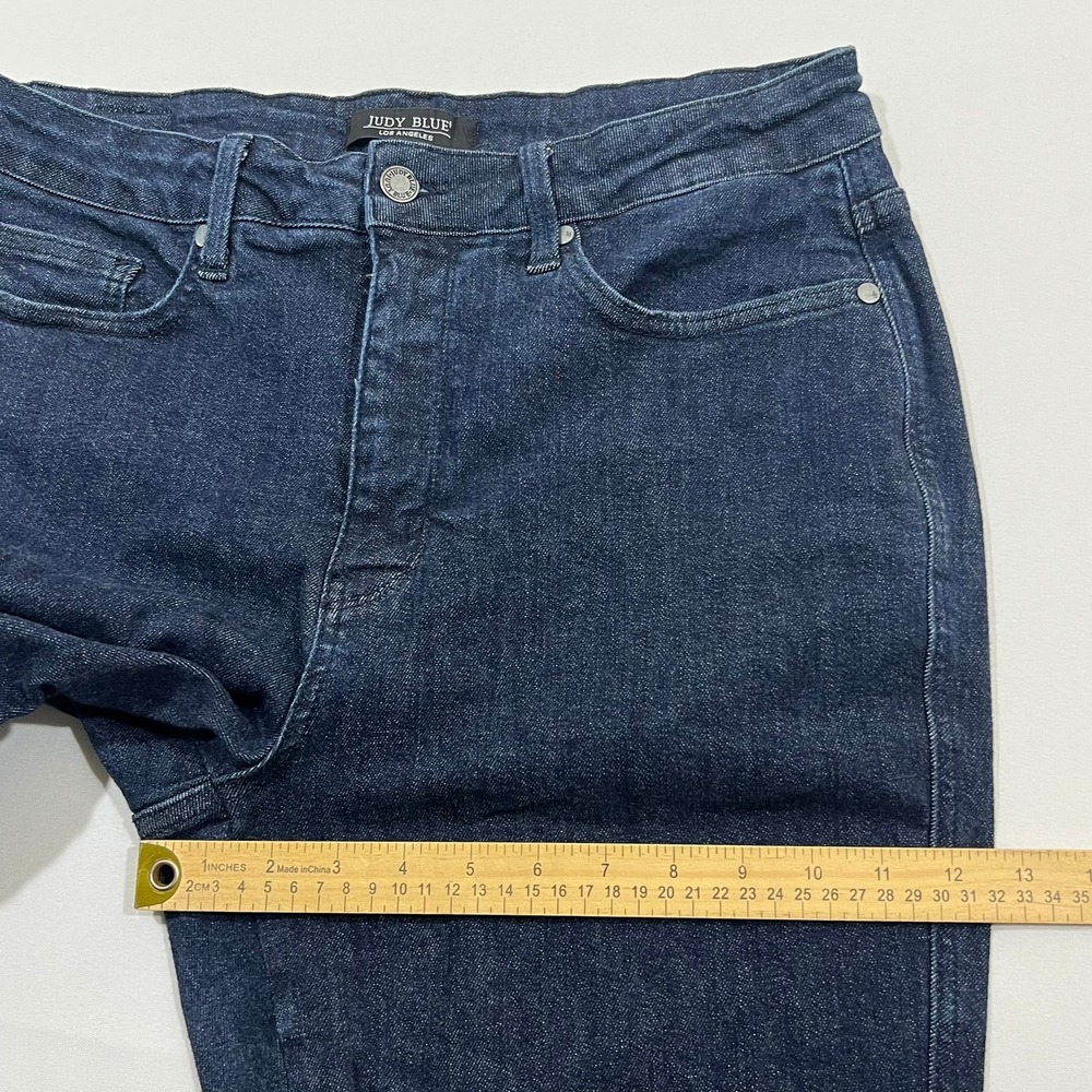 Judy Blue Skinny Jeans High Rise Raw Hem Dark Wash Indigo Womens 16W JB88703 DK - Picture 9 of 16